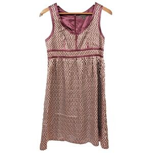 Proenza Schouler For Target Silk Empire Waist Dress Purple Geometric Size 9